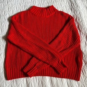 Red H&M Knit Sweater, size S